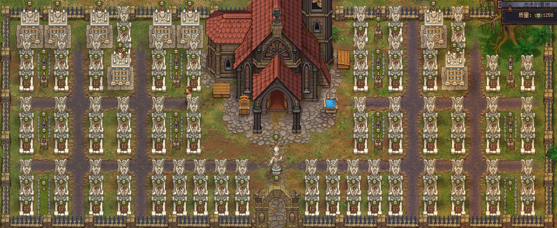 How many graves are there in a graveyard keeper game?