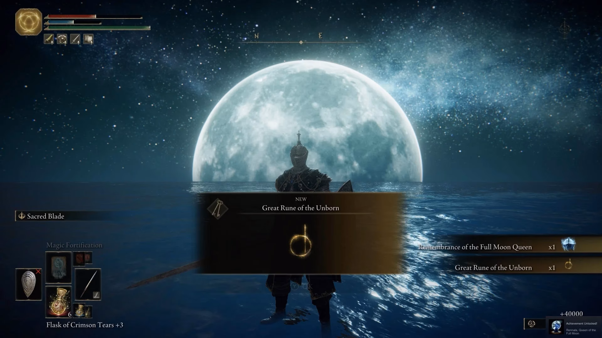 Does the Great rune of the unborn need a rune arc?