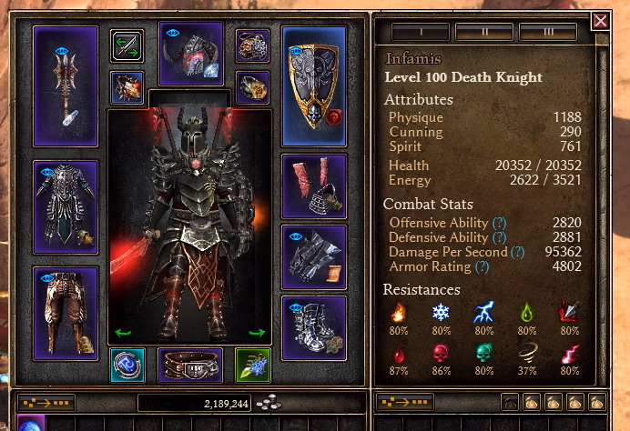 What skills do you build in Grim Dawn?