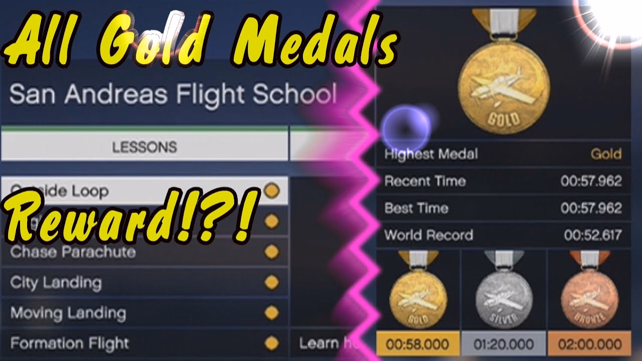 Does GTA 5 have a gold medals checklist?