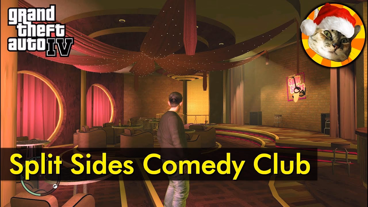 Where is the split side Comedy Club in GTA 4?
