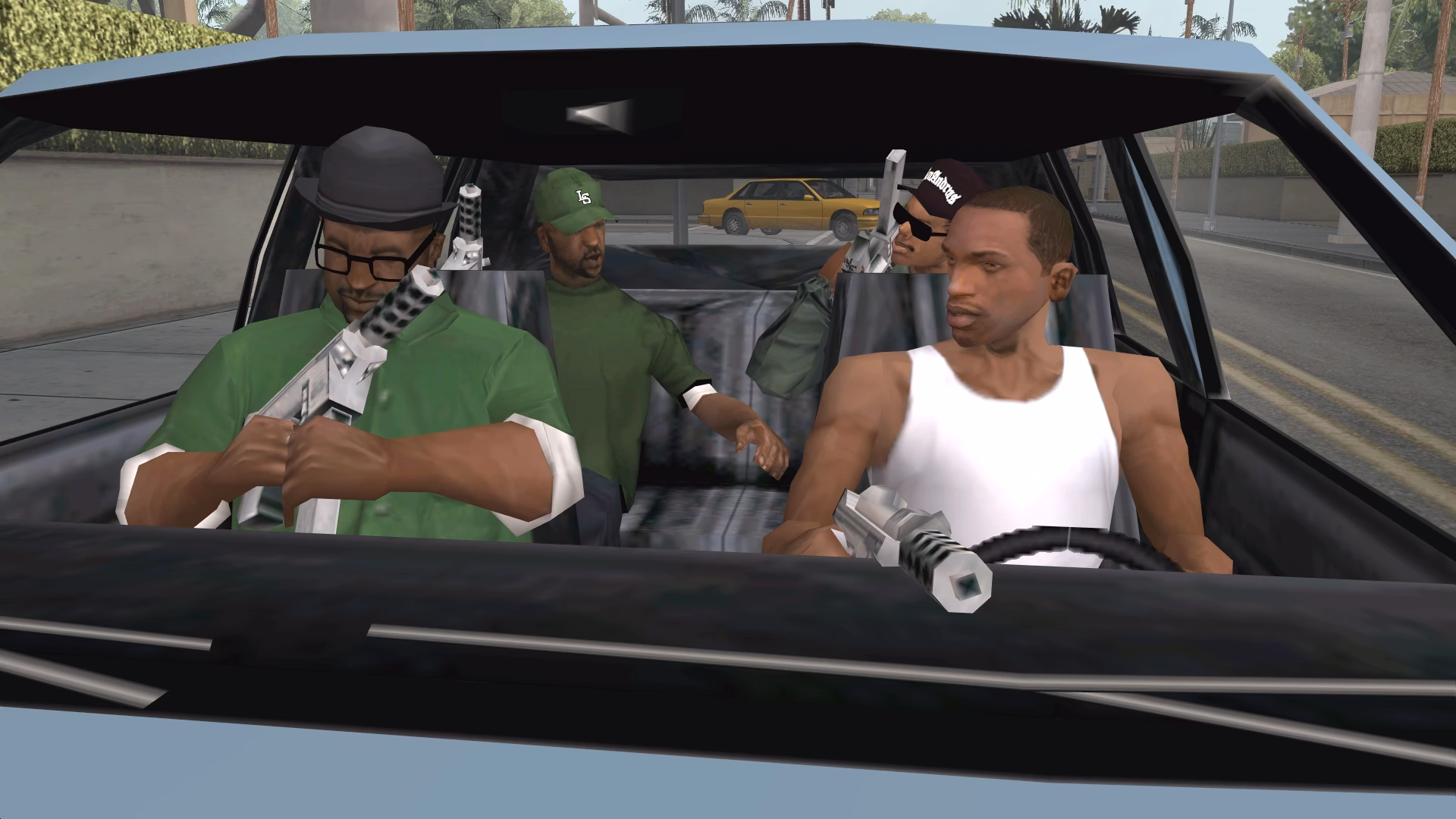 Who is in the drive-through Mission in GTA San Andreas?