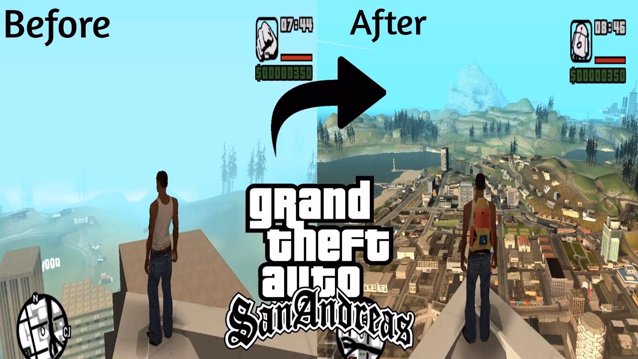 Is there a distance view mod for GTA San Andreas?