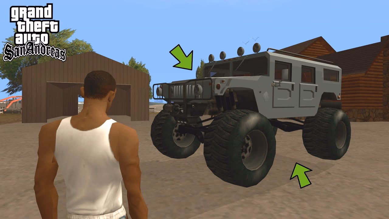 What cars can replace monsters in GTA San Andreas?