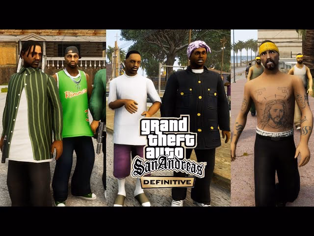 Where can I find gang territory in GTA San Andreas?
