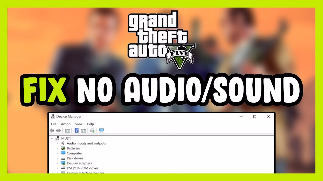 How do I fix no sound on GTA V?