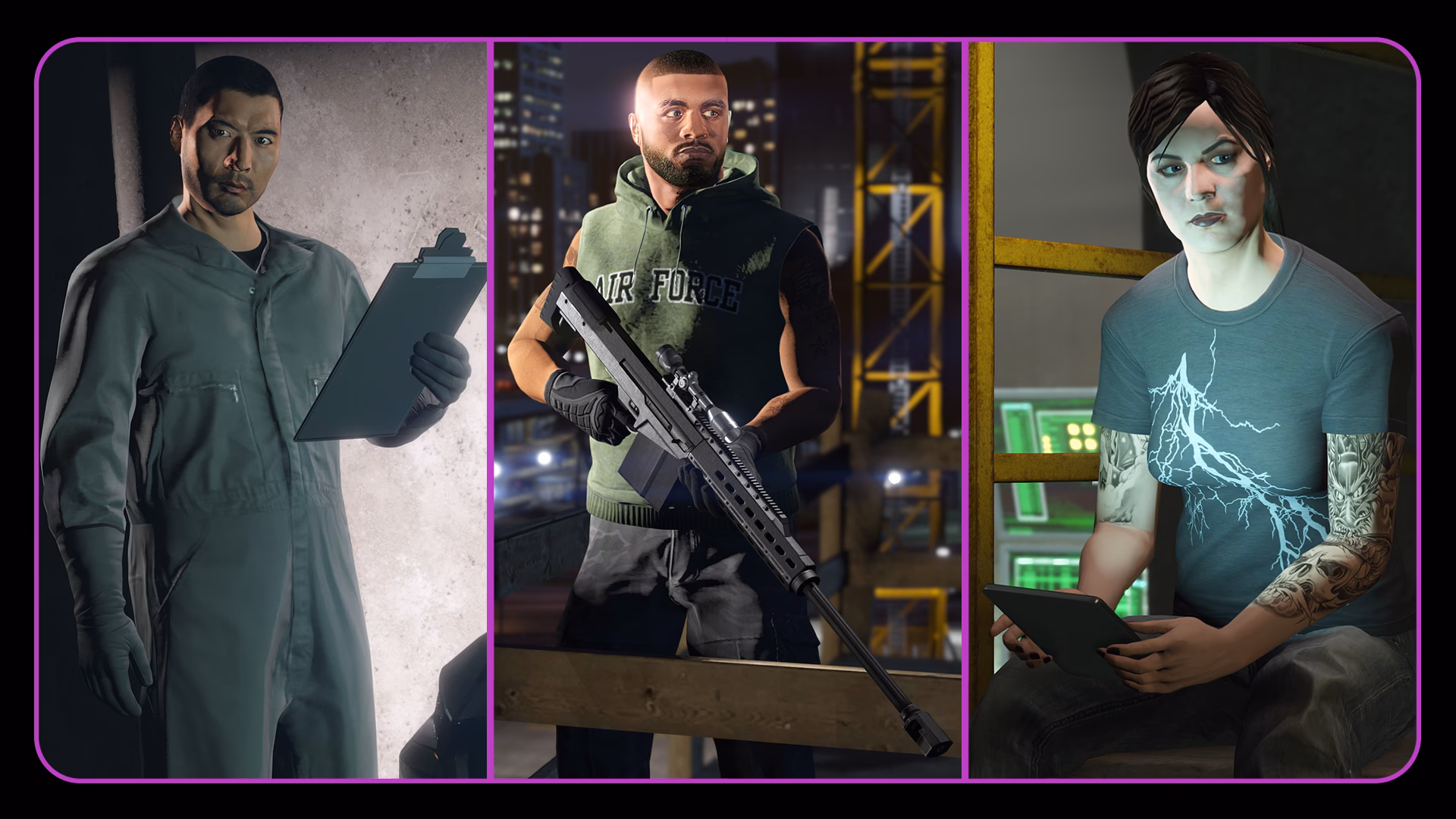 Who are heist crew members in Grand Theft Auto online?