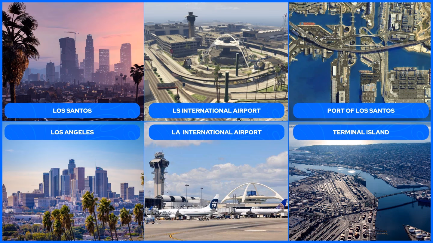Are Grand Theft Auto 5 locations based on real life?