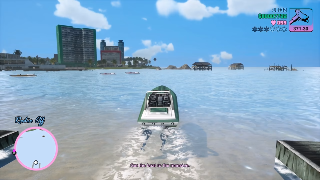 How do you start a boat race in Vice City?