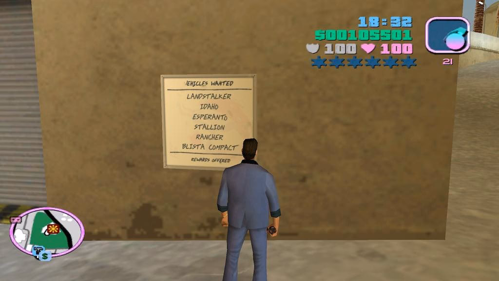What cars spawn in GTA Vice City?