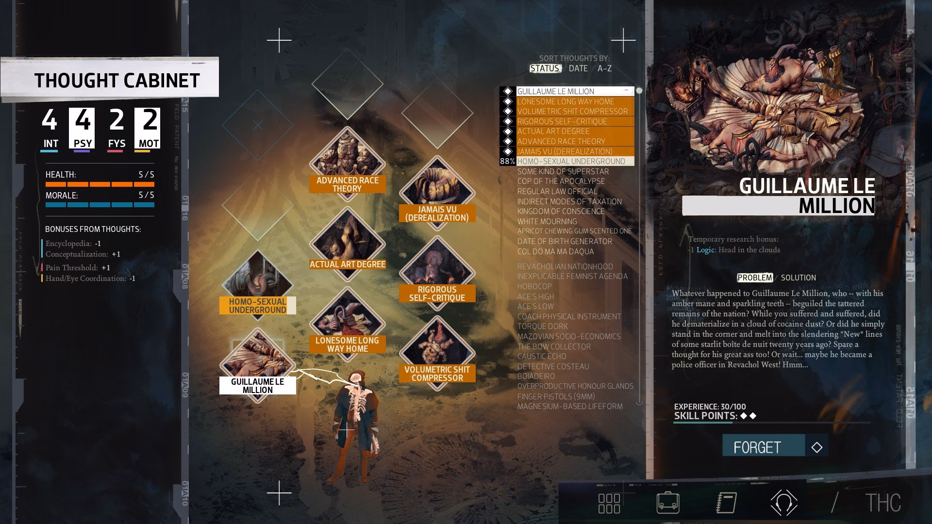 ¿Qué es el desarrollo de personaje en Disco Elysium?