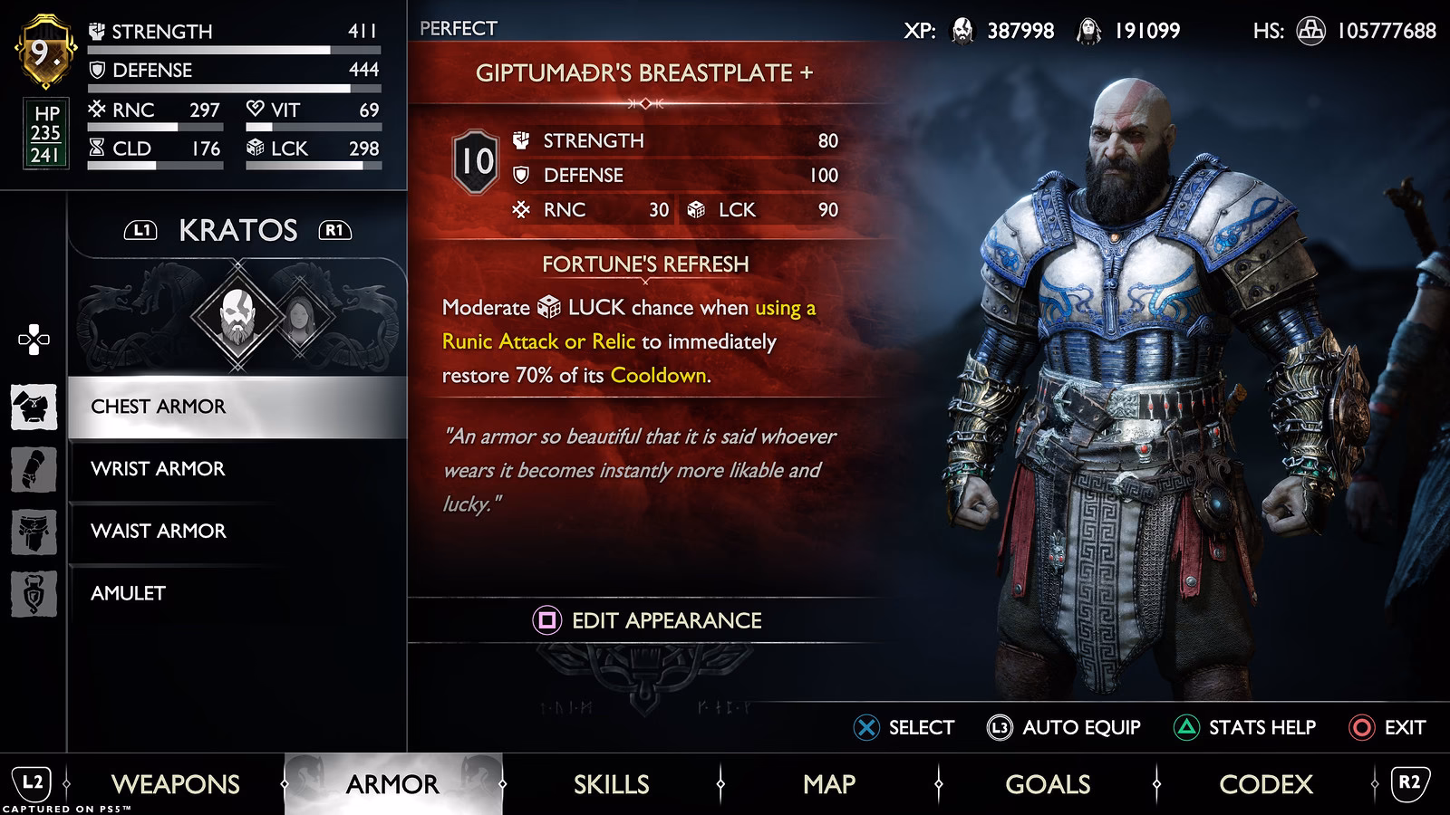 ¿Cuál es la armadura de God of War Ragnarök?