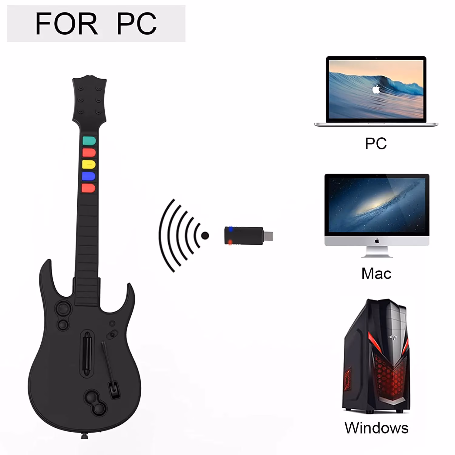 How do I connect my guitar controller to my computer?