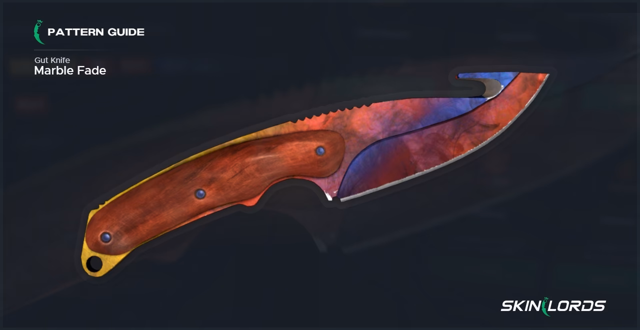 What are gut Knife Fire and ice skins?