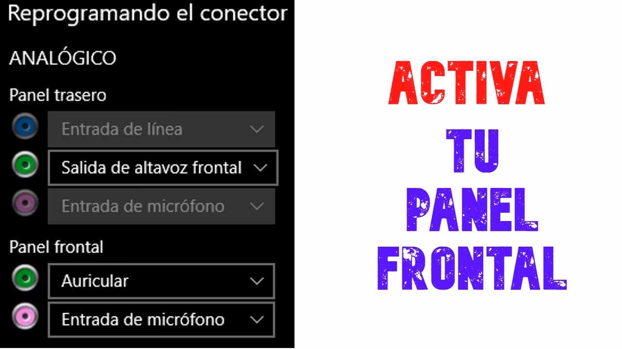 ¿Cómo activar el panel frontal de audio en Windows 7?