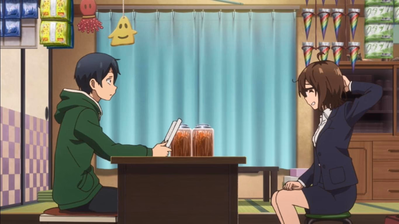 How does Hajime Owari end up working at Shikada Dagashi?