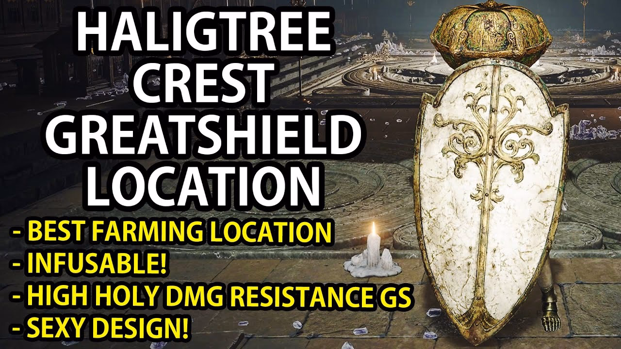 How do I upgrade the haligtree crest greatshield?