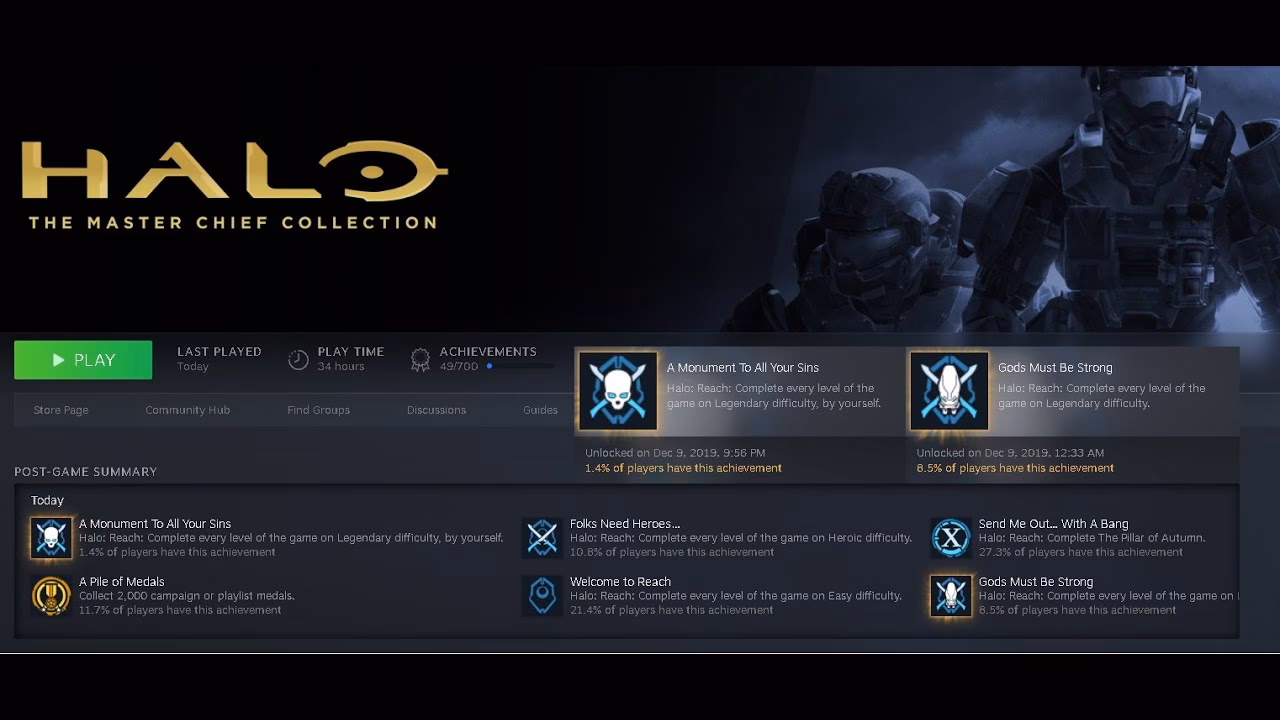 How many achievements in Halo Reach campaign DLC pack?