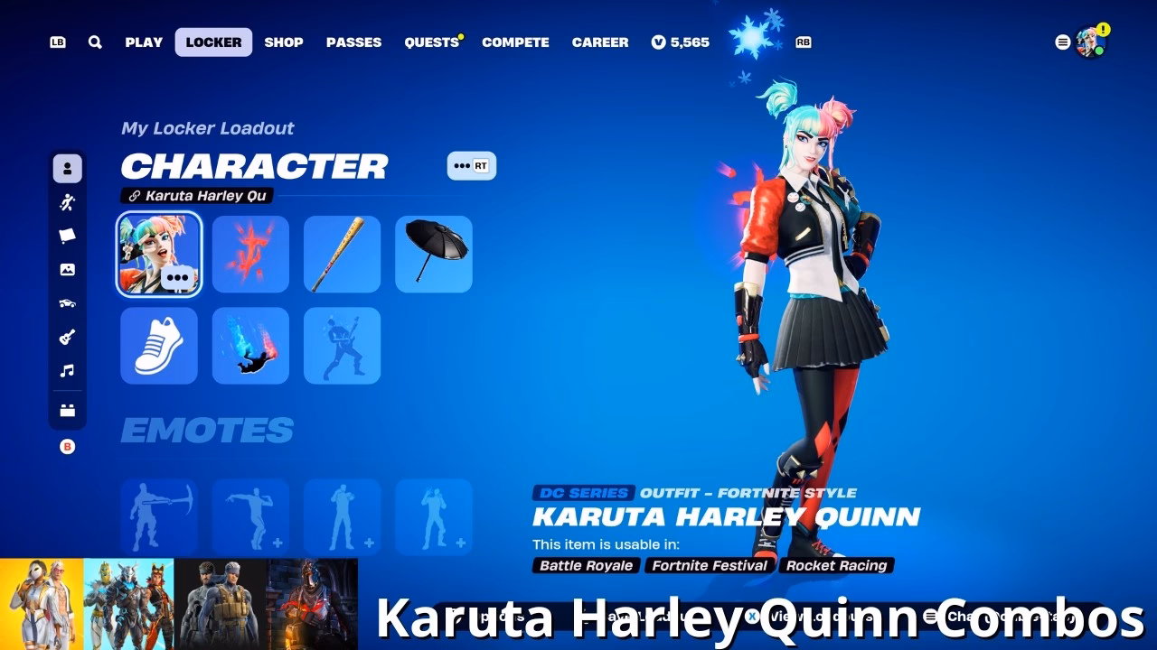 What is karuta Harley Quinn skin in Fortnite?