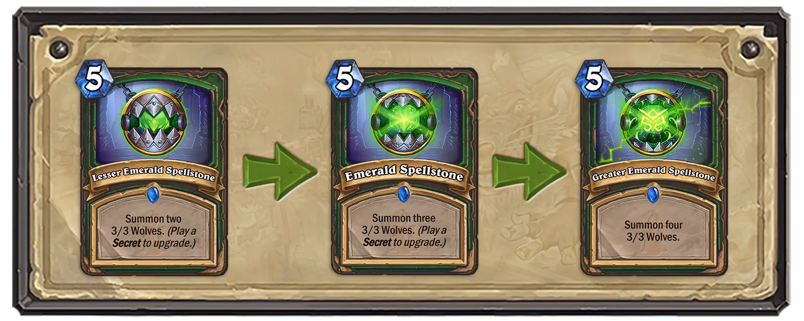 What are Spellstone cards in quest Warlock?