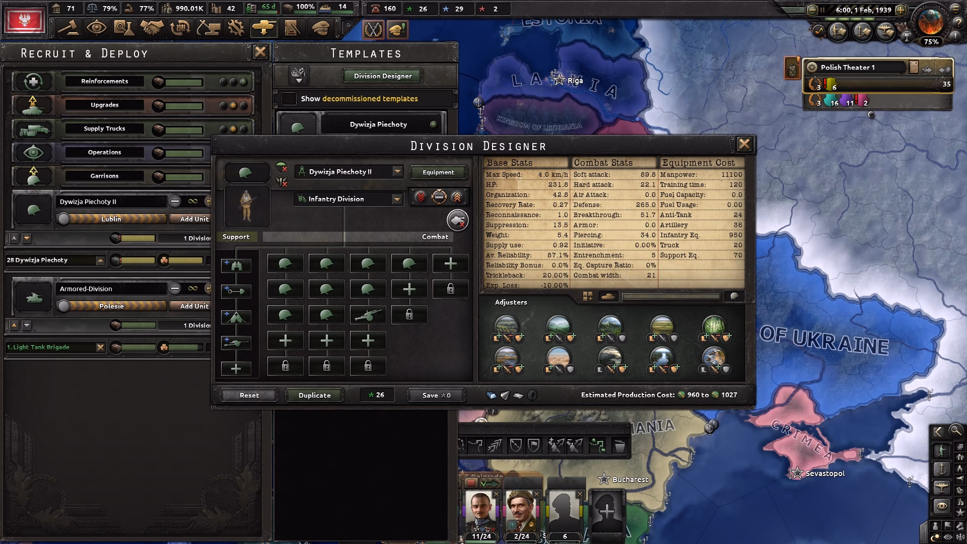 What are the best Infantry Division templates?
