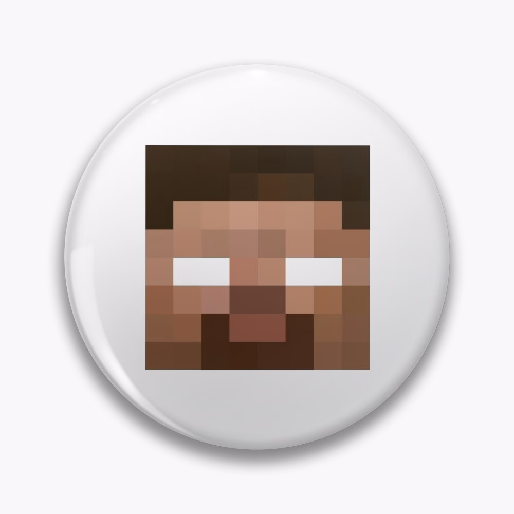 Which head looks like Herobrine with a characteristic white eyes?