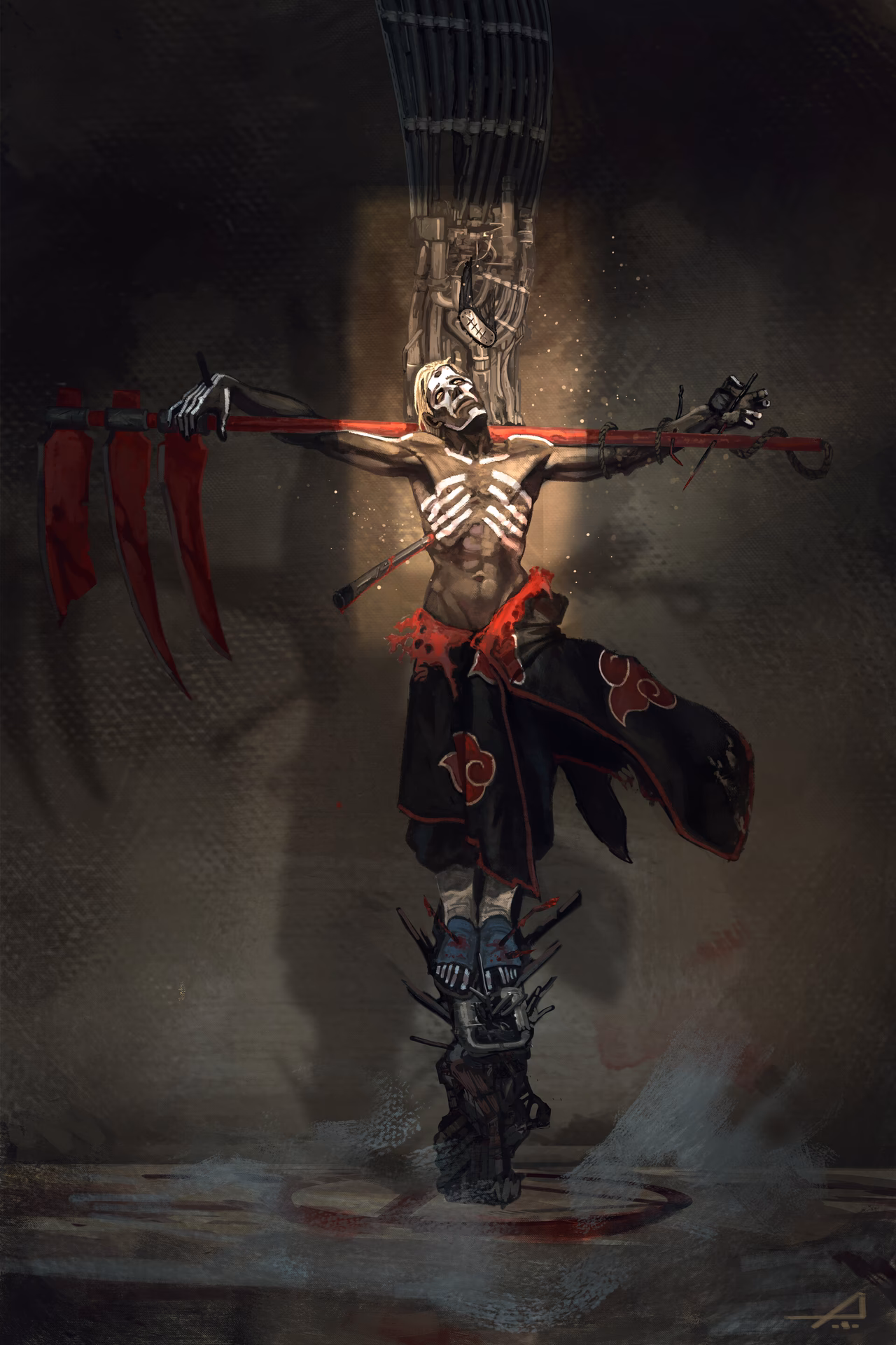 Where can I find art related to Hidan?