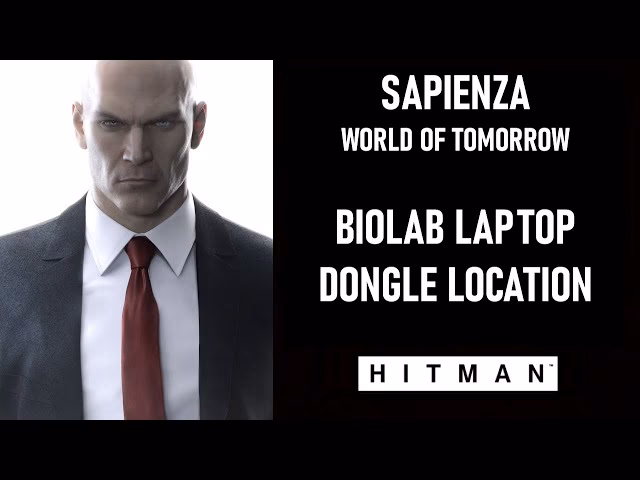 Where can I find a Biolab laptop dongle in Hitman?
