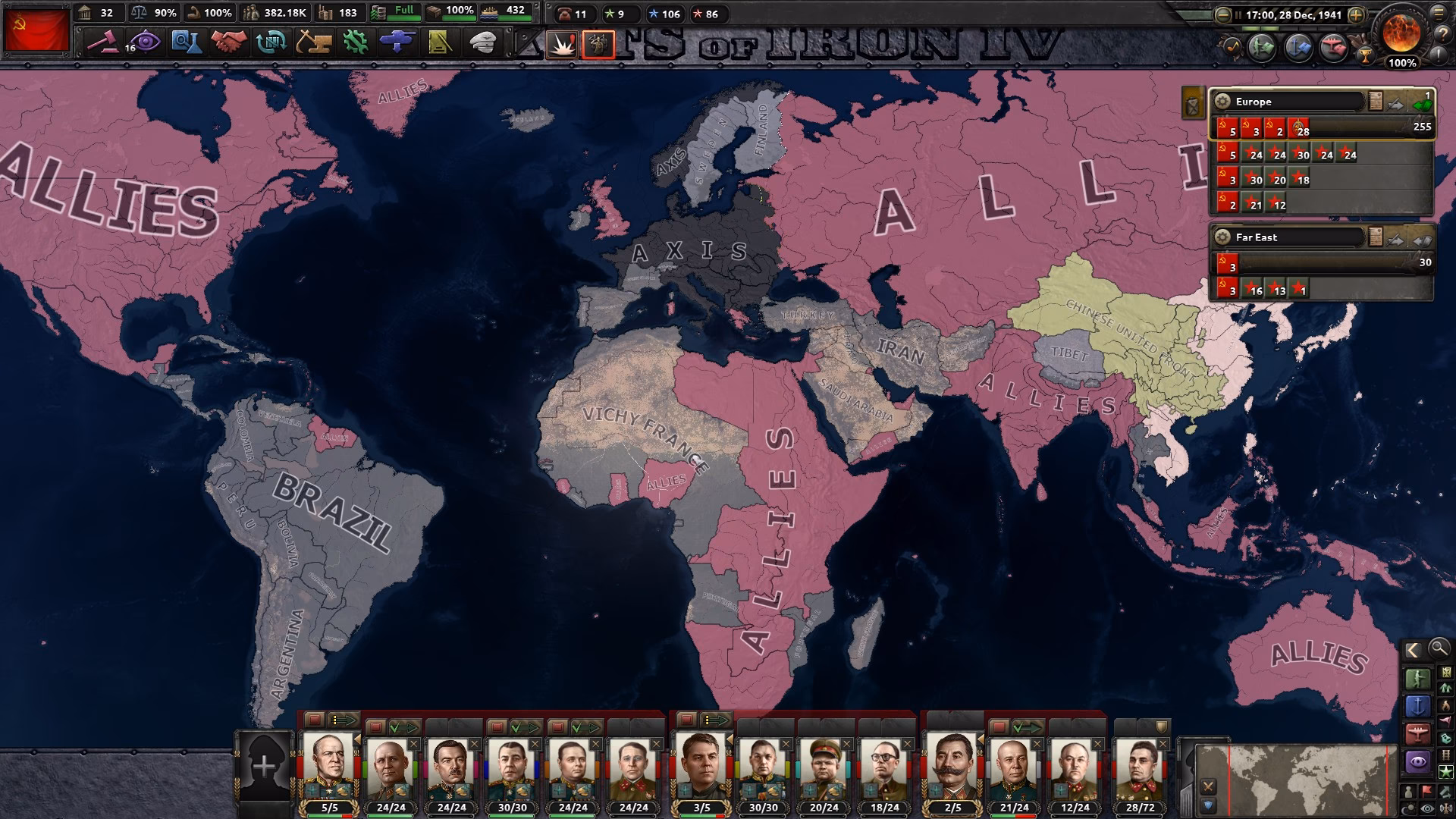 Is the Soviet Union a good country to play Hearts of iron 4?