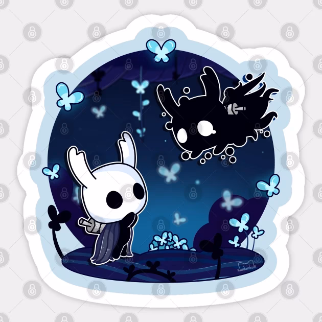 How many kiss-cut stickers are in a Hollow Knight sticker pack?