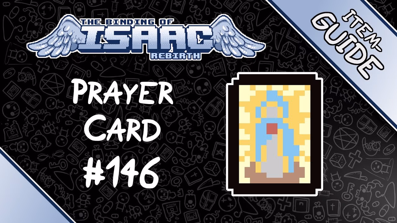 What tarot card does Isaac hold?
