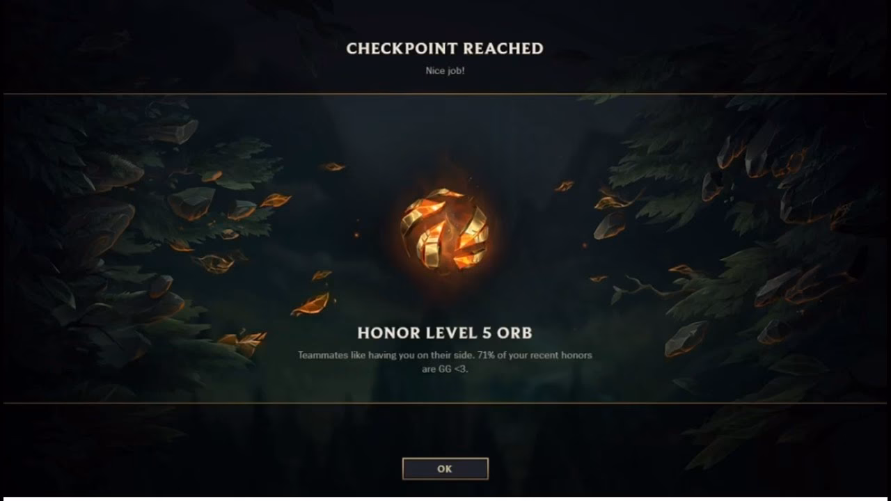 What is honor in League of Legends?