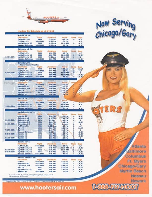 How much does Hooters Air cost?