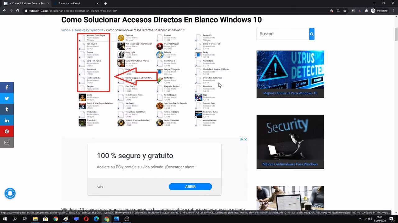 ¿Cómo desactivar el acceso de administrador al acceso directo?
