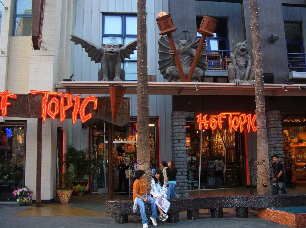 How many hot topic UK stores are there?