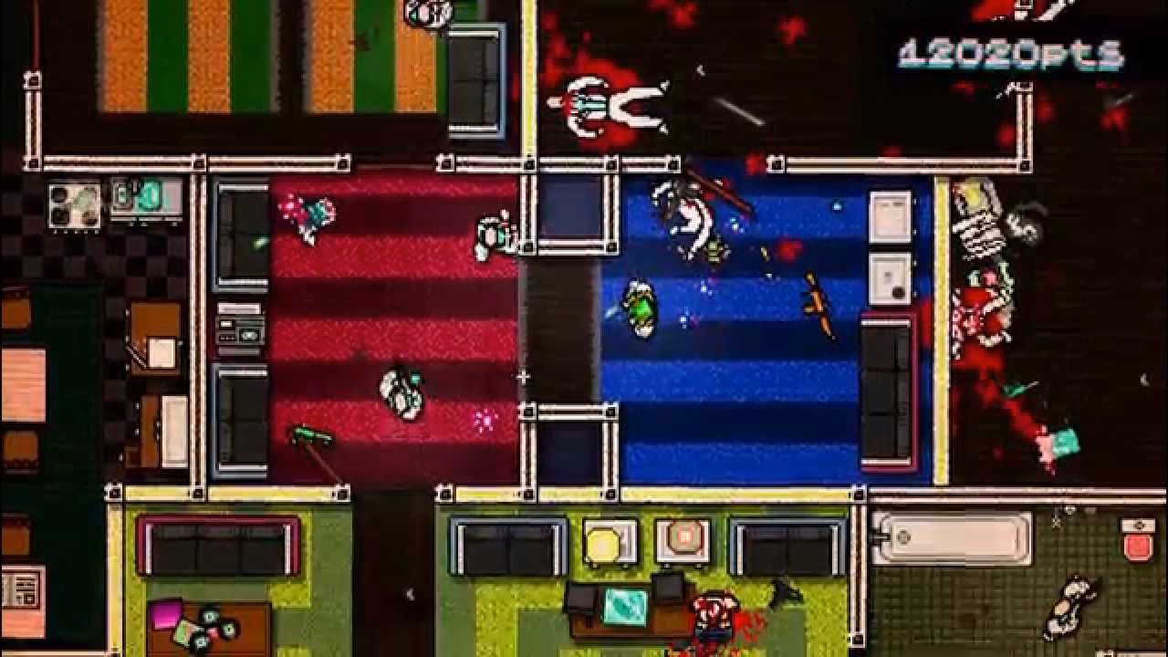 What weapons are used in Hotline Miami?