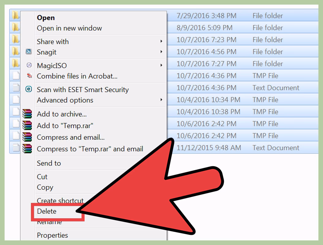 How to delete temporary files in Windows 11?