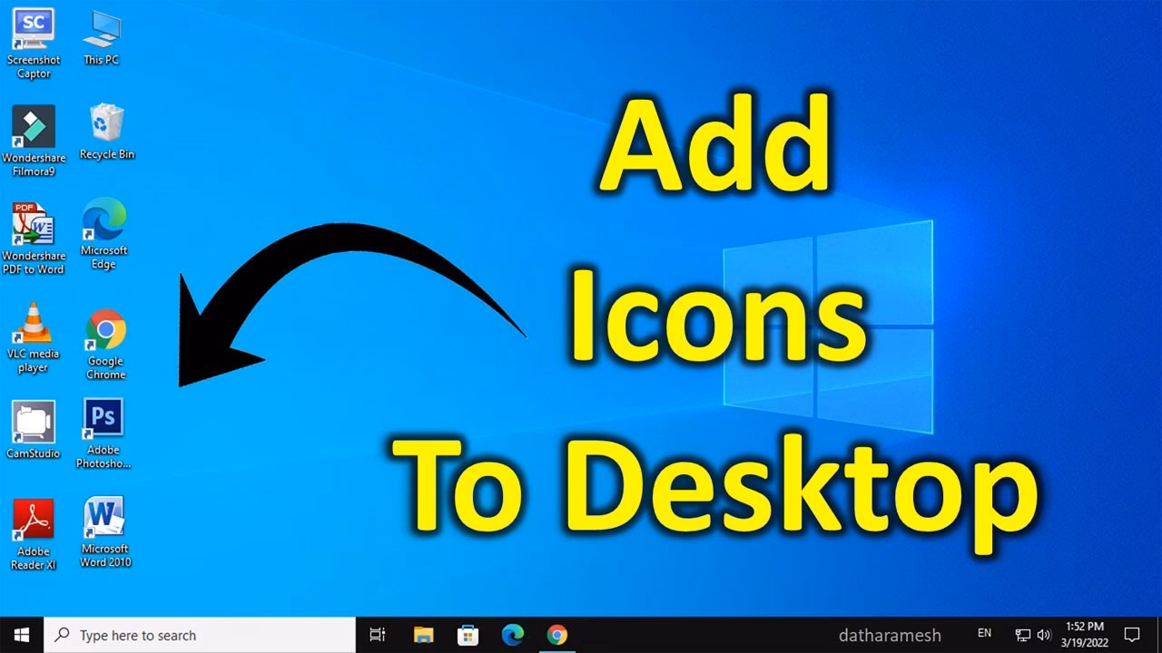 How do I add folder icons to my Desktop?