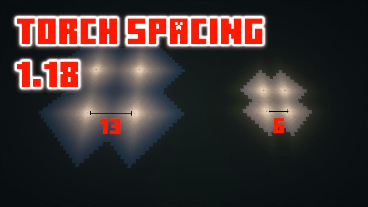 How many blocks away should a torch be from a mob?
