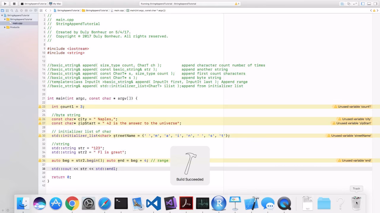 What does 'append' mean in C++?