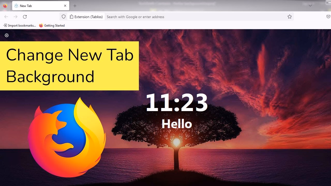 How do I add a background to Firefox?