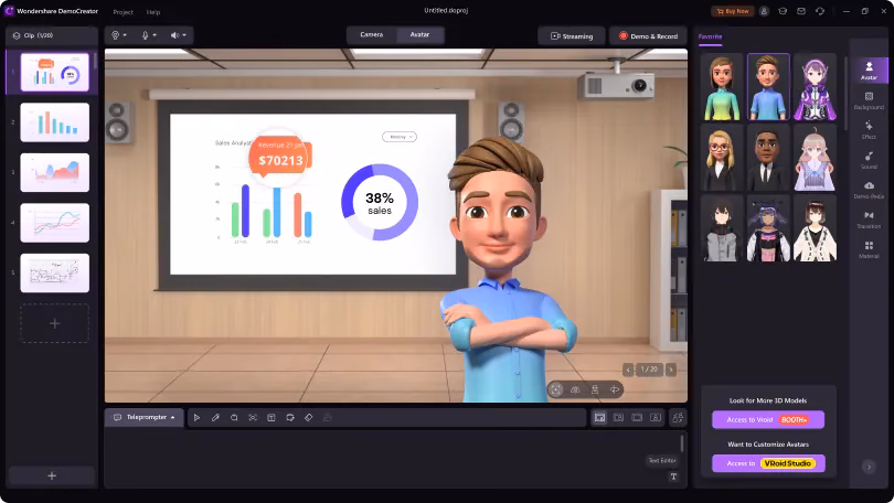 How do I create a custom virtual character?