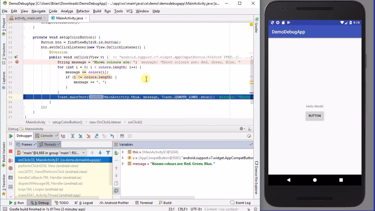 How do I debug an Android app?