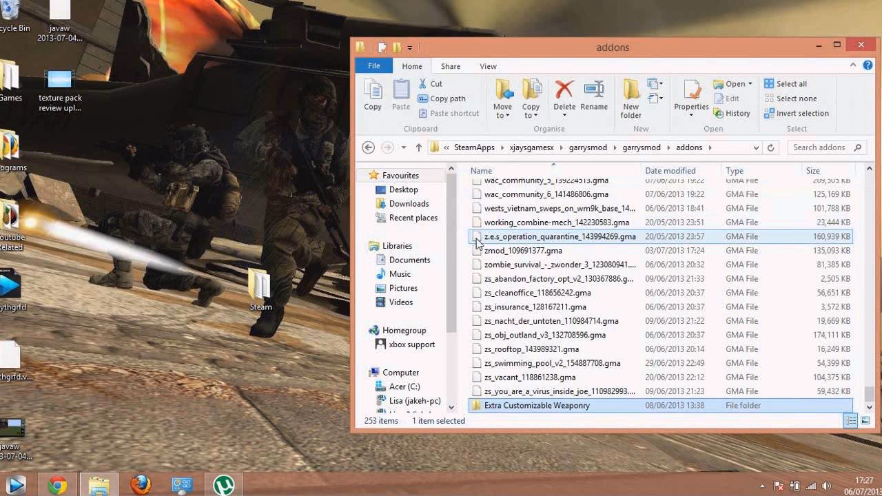 How do I install a mod in Garry's mod?