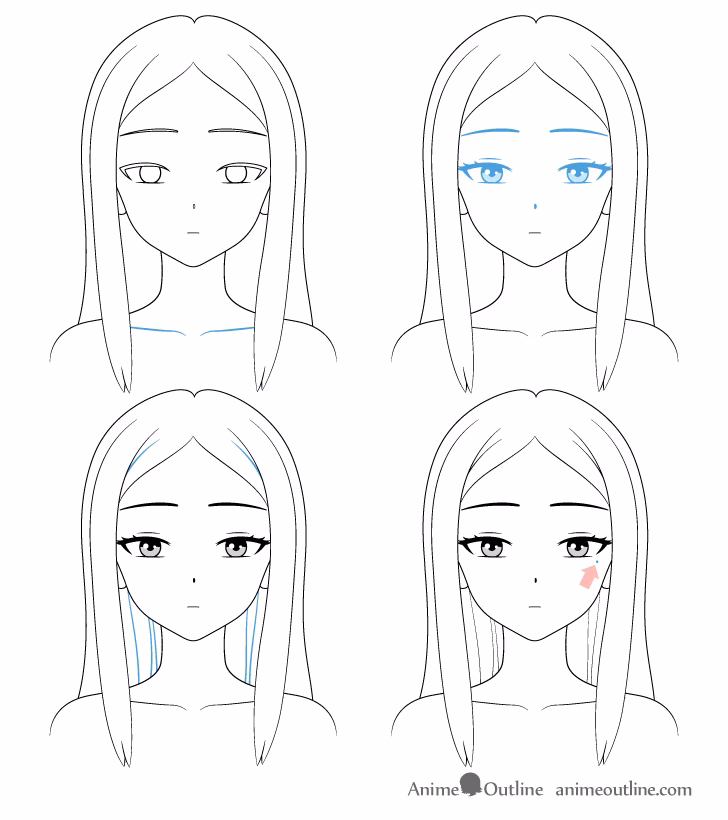 How to draw anime hair?