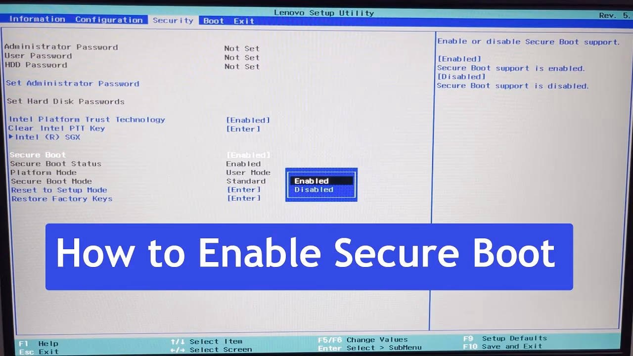 How do I know if secure boot is enabled?
