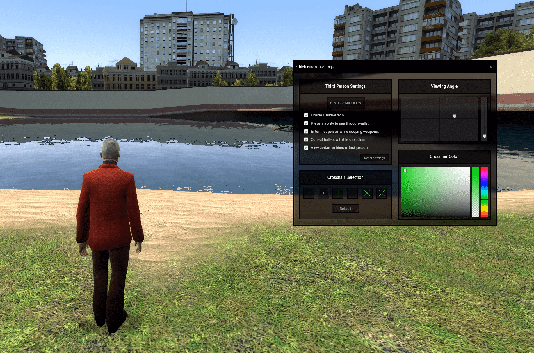 How do I enable third person view in Garry's mod?