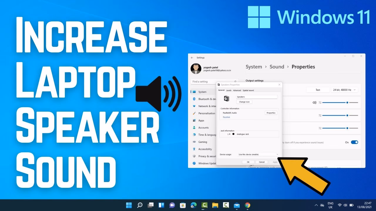 How do I make my laptop speakers sound louder?