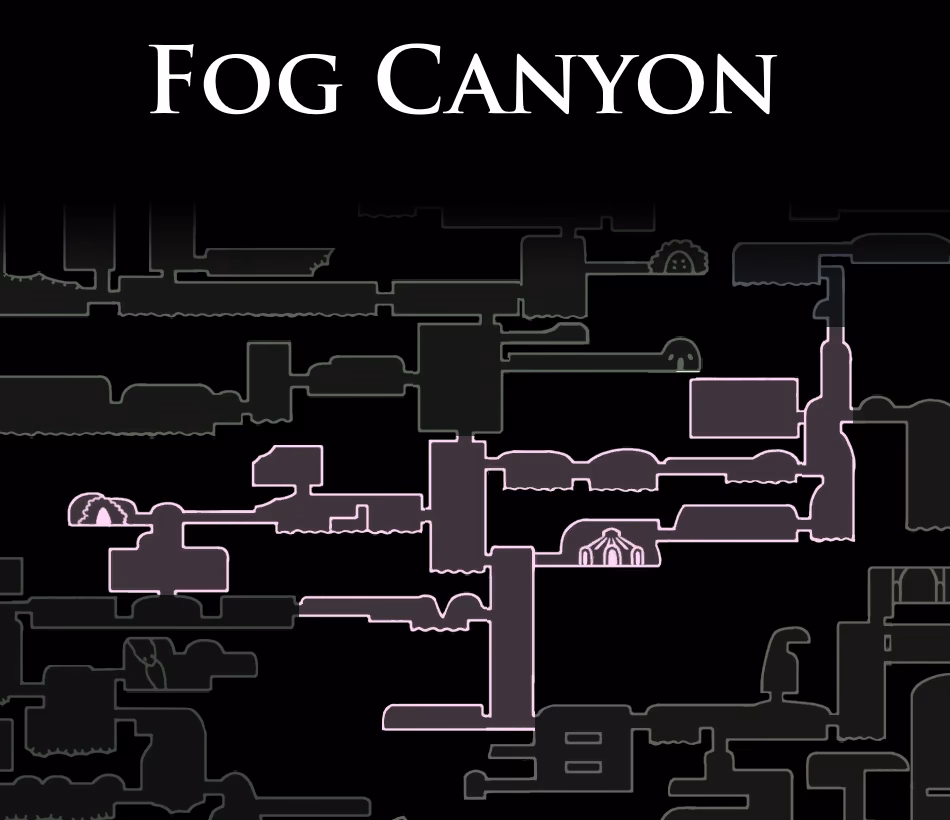Where is the fog Canyon in Hollow Knight?