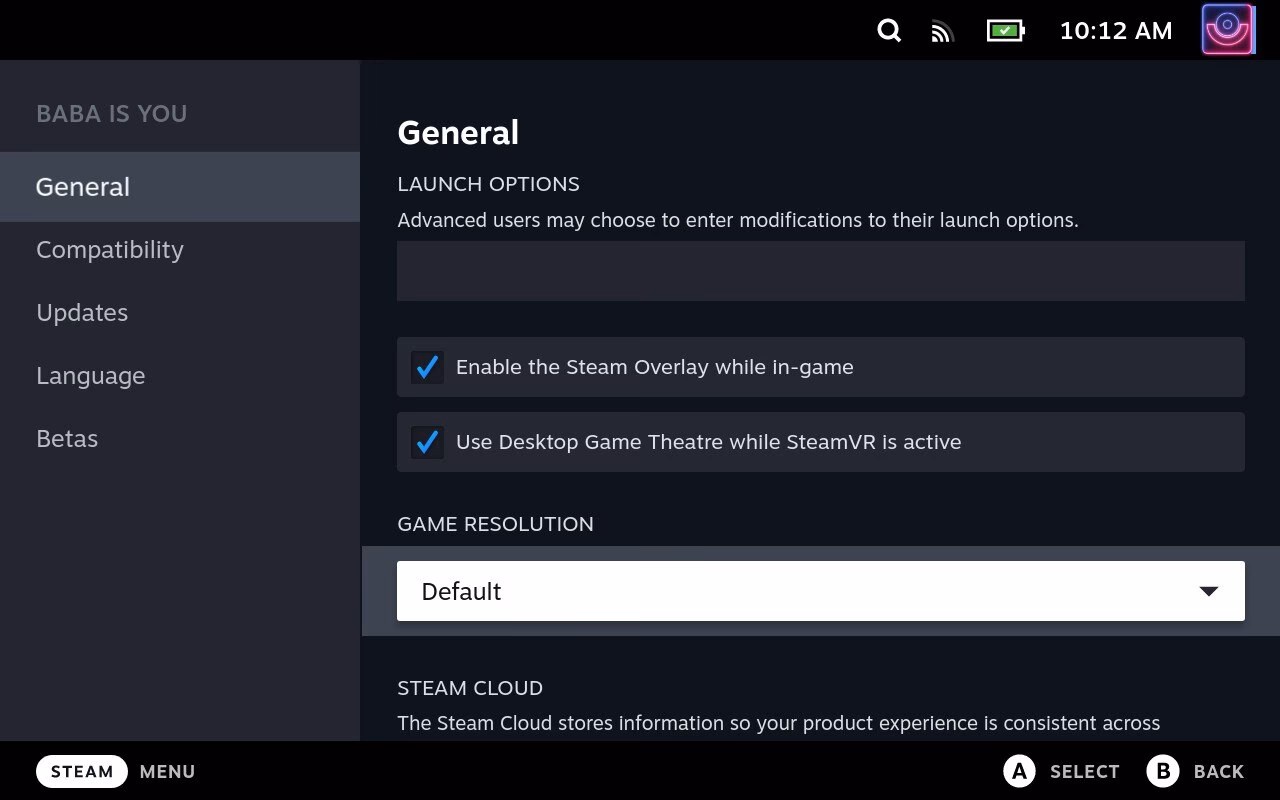 Can I set different resolutions on a per game basis?